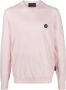 Philipp Plein Sweater met logopatch Roze - Thumbnail 1