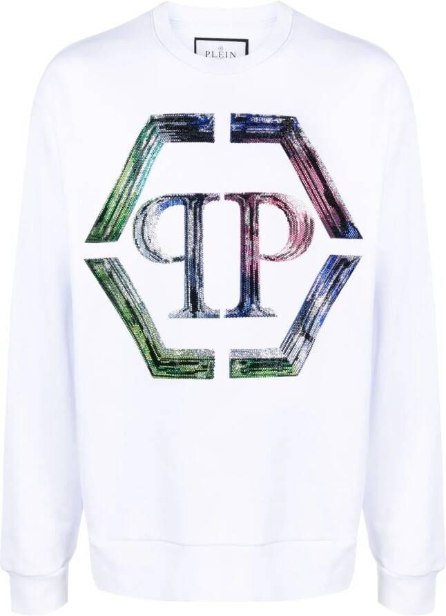 Philipp Plein Sweater met logoprint Wit