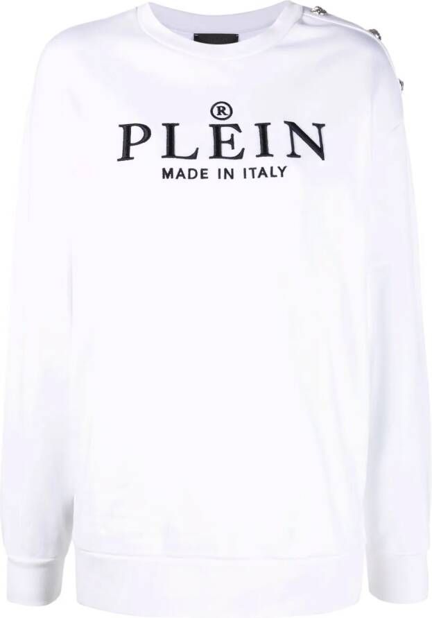 Philipp Plein Sweater met logoprint Wit