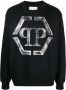 Philipp Plein Sweater met logoprint Zwart - Thumbnail 1