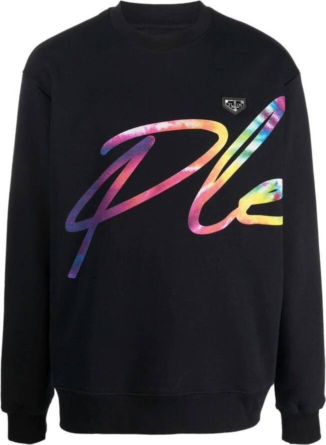 Philipp Plein Sweater met logoprint Zwart