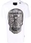 Philipp Plein T-shirt met doodskop van kristallen Wit - Thumbnail 1