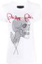 Philipp Plein T-shirt met doodskop van stras Wit - Thumbnail 1