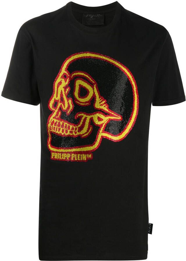 Philipp Plein T-shirt met doodskop Zwart