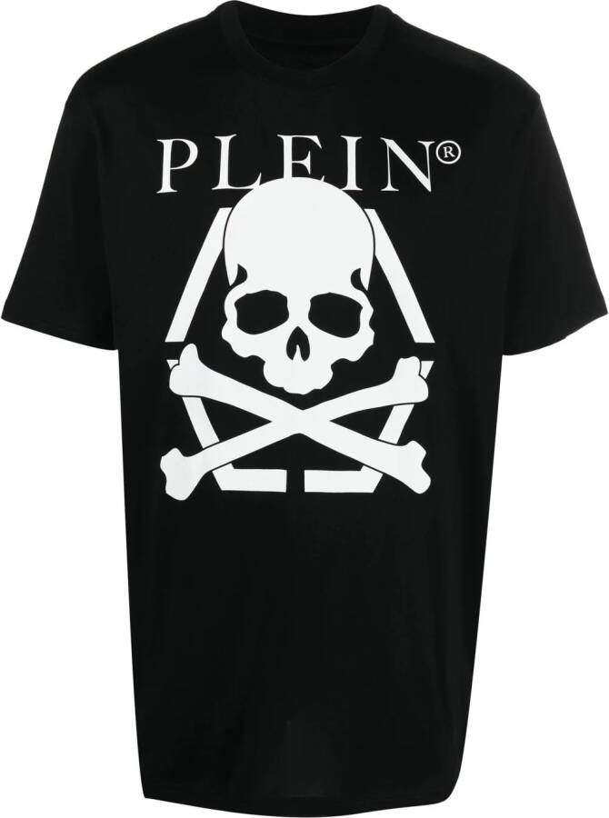 Philipp Plein T-shirt met doodskopprint Zwart