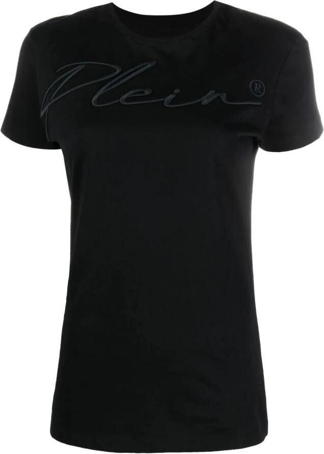Philipp Plein T-shirt met geborduurd logo Zwart