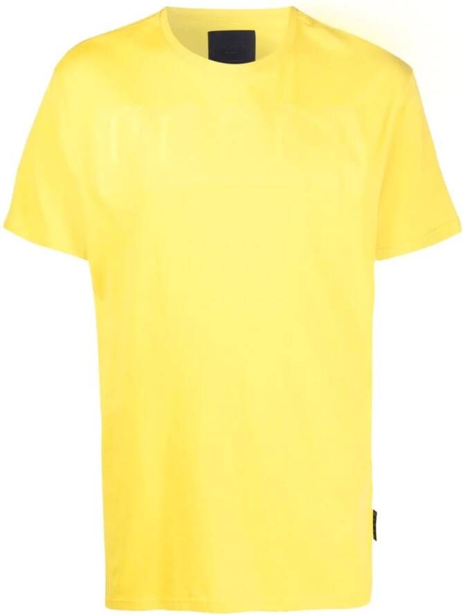 Philipp Plein T shirt met geborduurd tonaal logo unisex katoen XL Geel