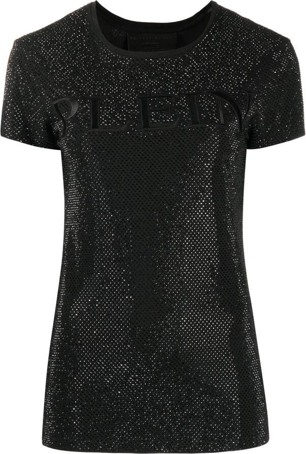Philipp Plein T-shirt met geborduurde kristallen Zwart