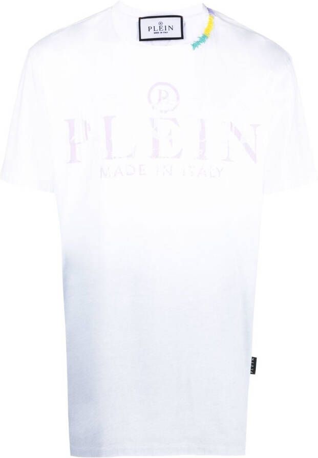 Philipp Plein T-shirt met kleurverloop Wit