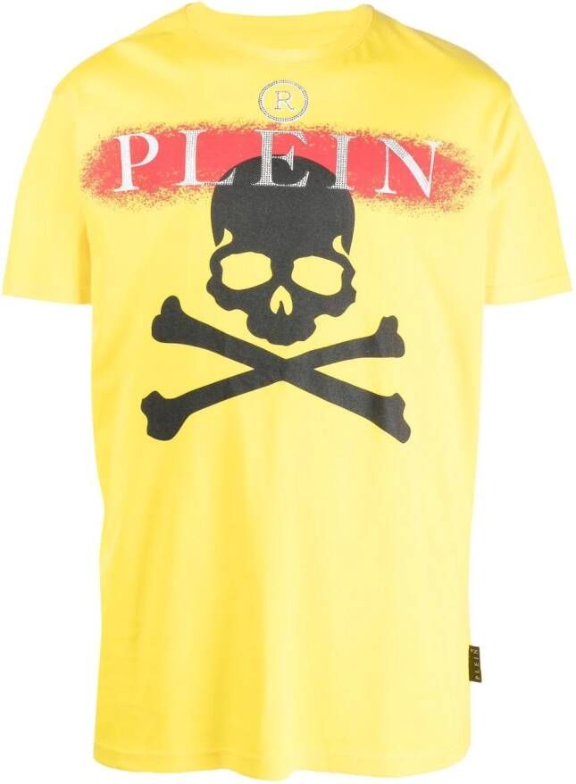 Philipp Plein T-shirt met korte mouwen Geel