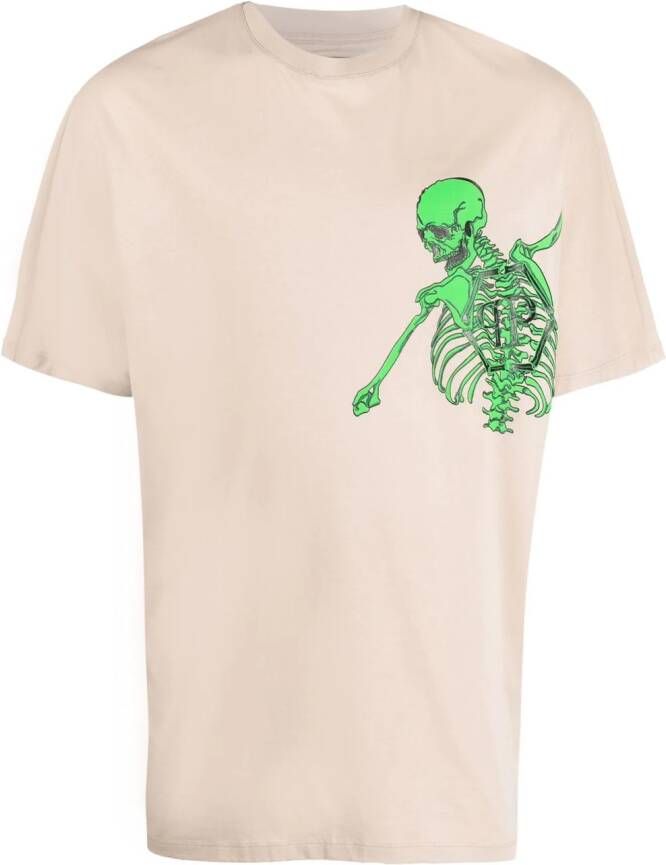Philipp Plein T-shirt met logo Beige
