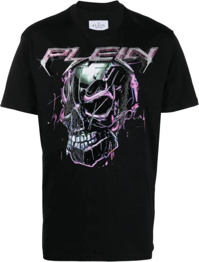 Philipp Plein T-shirt met logo Zwart