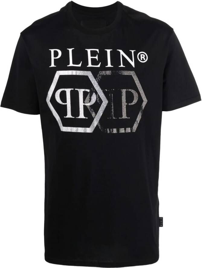 Philipp Plein T-shirt met logo Zwart
