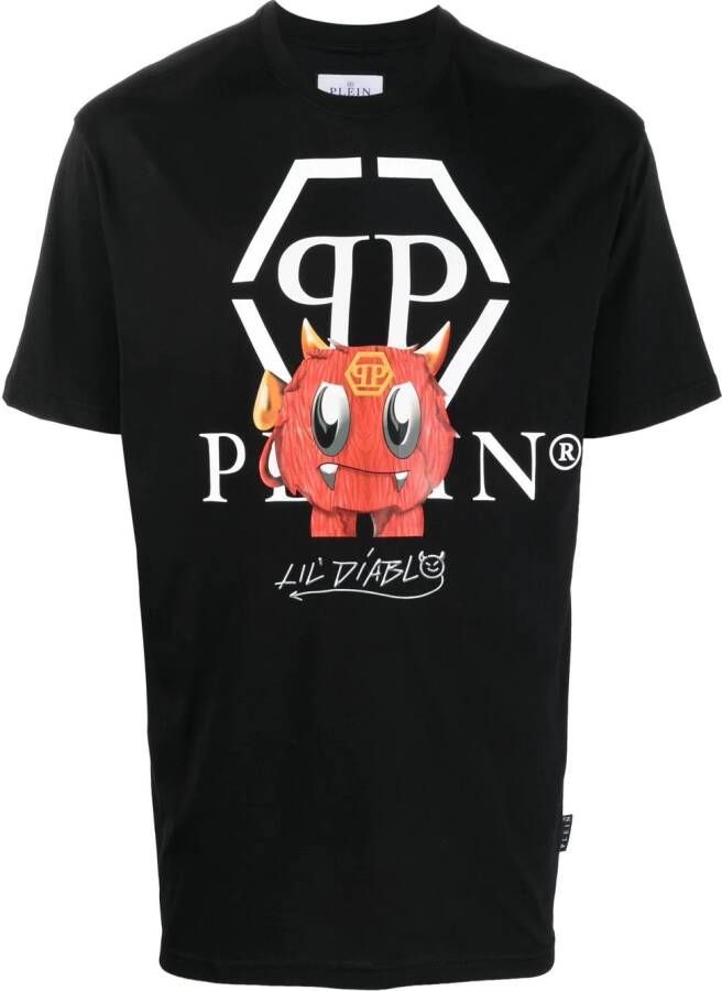 Philipp Plein T-shirt met logo Zwart