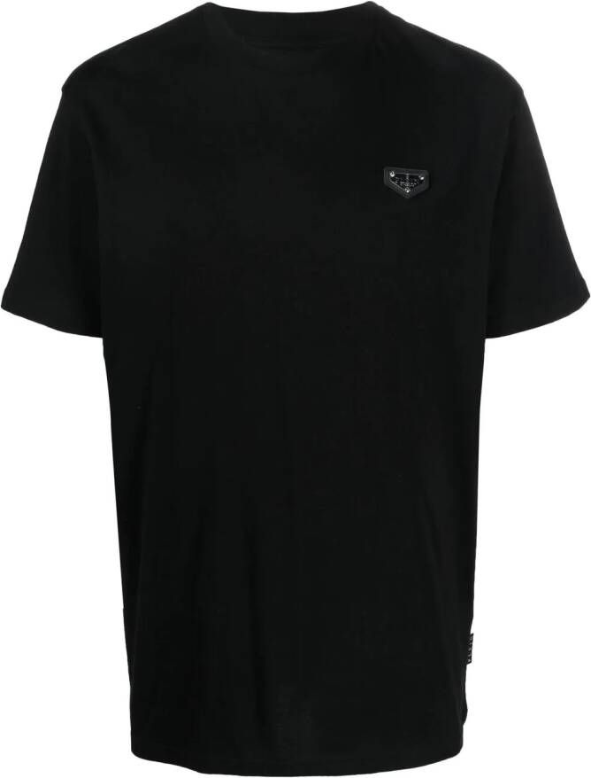 Philipp Plein T-shirt met logopatch Zwart
