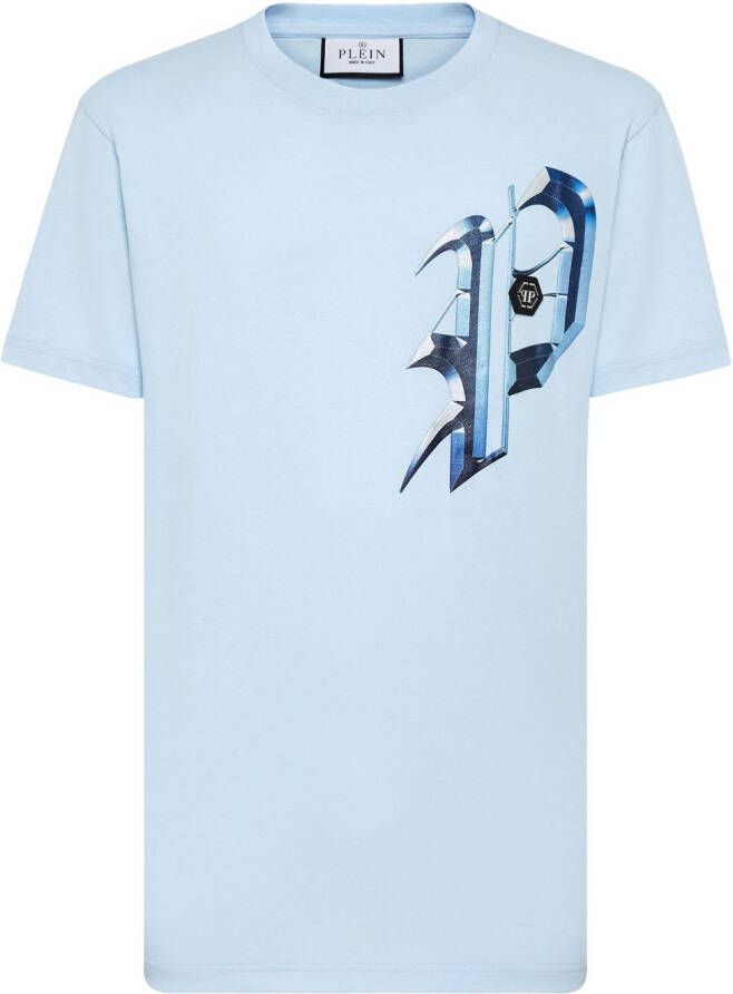Philipp Plein T-shirt met logoprint Blauw