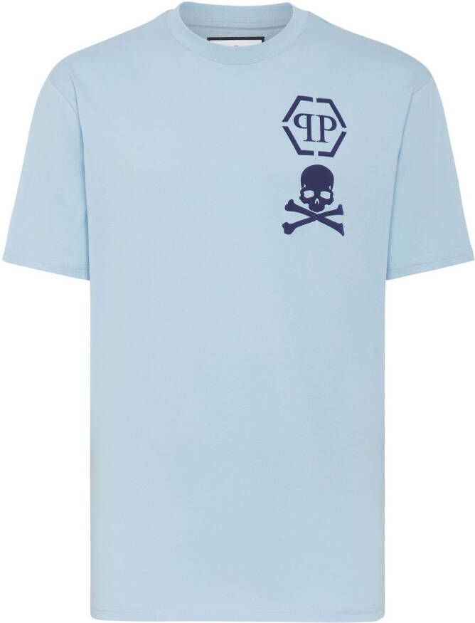 Philipp Plein T-shirt met logoprint Blauw