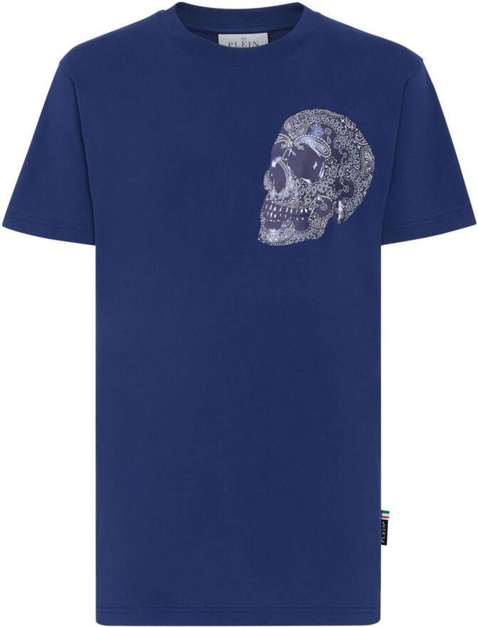 Philipp Plein T-shirt met logoprint Blauw