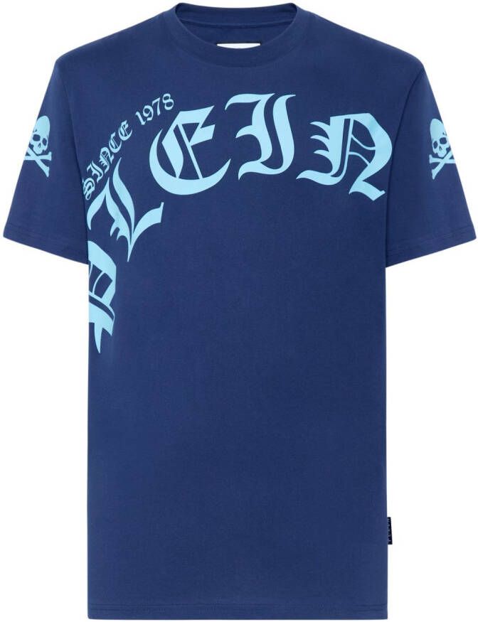 Philipp Plein T-shirt met logoprint Blauw