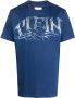 Philipp Plein T-shirt met logoprint Blauw - Thumbnail 1