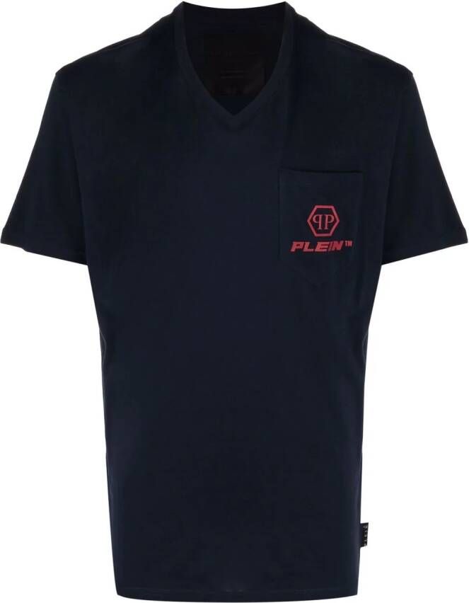 Philipp Plein T-shirt met logoprint Blauw