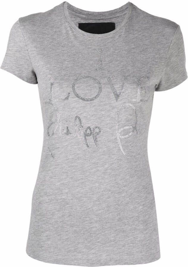Philipp Plein T-shirt met logoprint Grijs