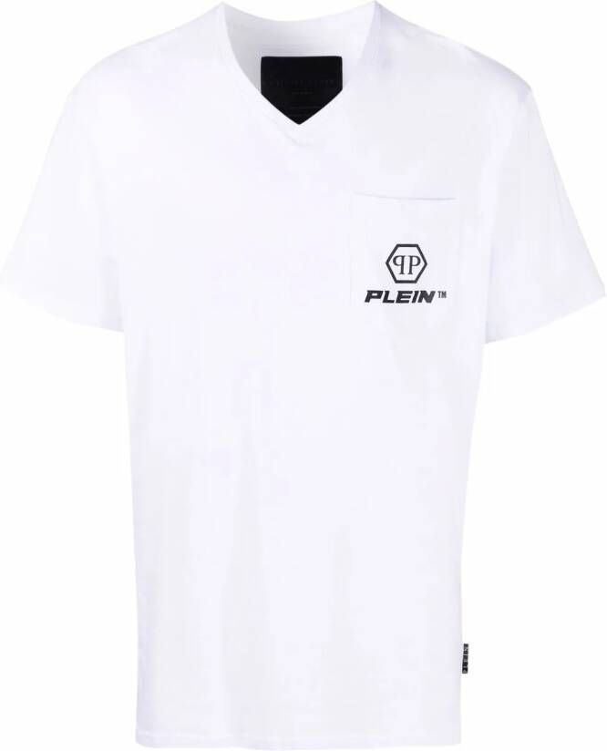 Philipp Plein T shirt met logoprint heren katoen XXXL Wit