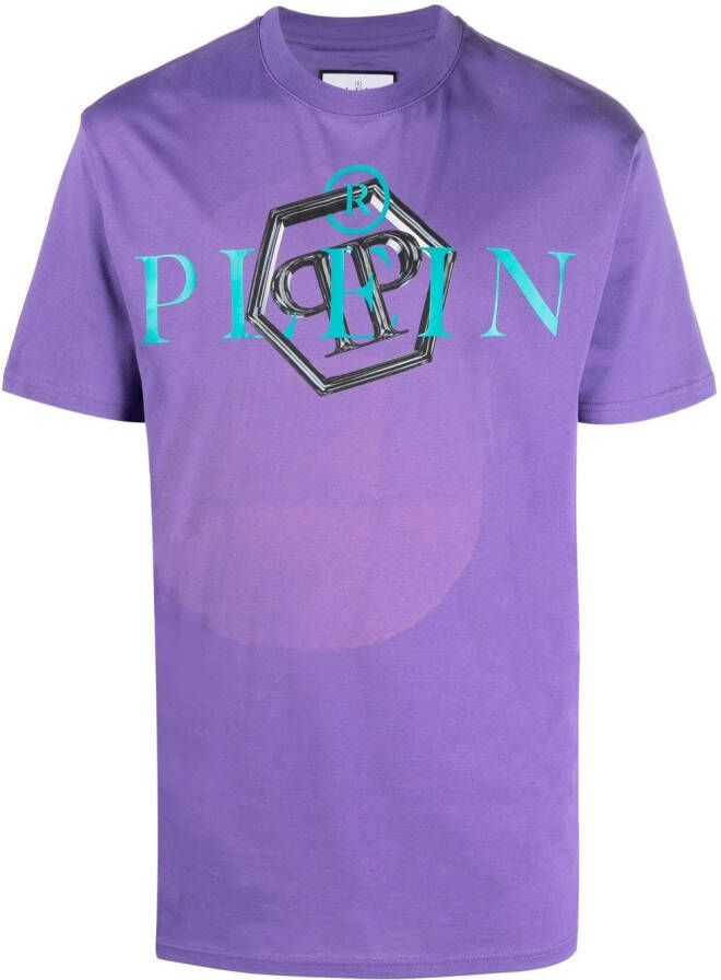Philipp Plein T-shirt met logoprint Paars