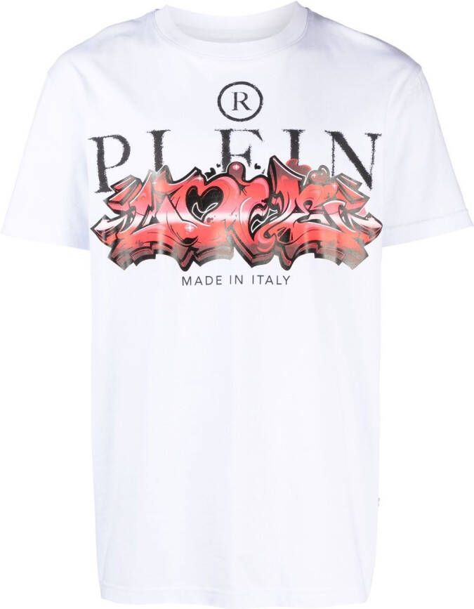 Philipp Plein T-shirt met logoprint Wit