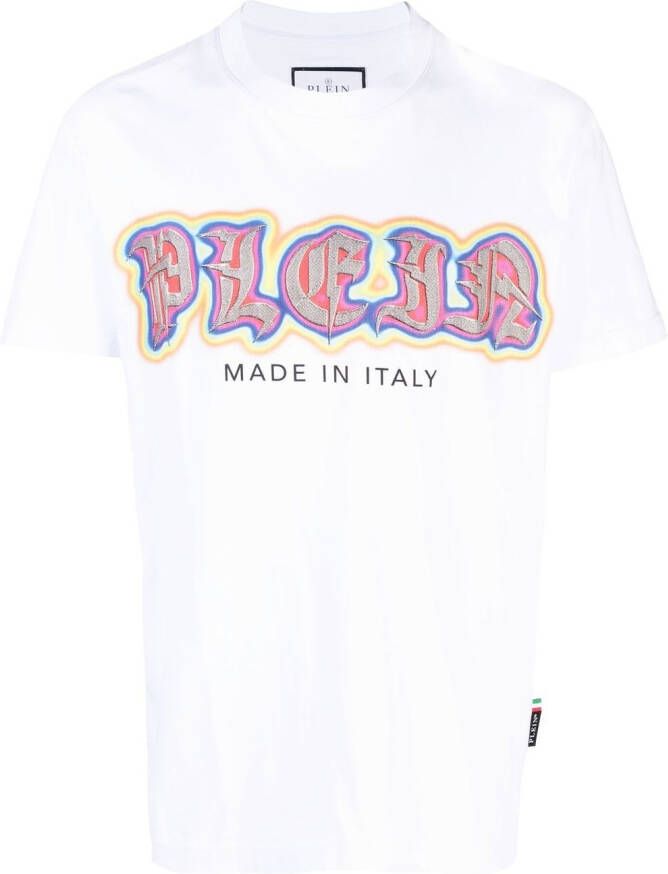 Philipp Plein T-shirt met logoprint Wit