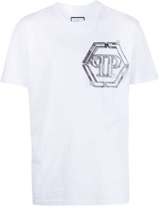 Philipp Plein T-shirt met logoprint Wit