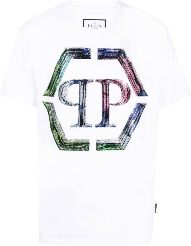 Philipp Plein T-shirt met logoprint Wit