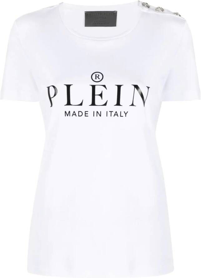 Philipp Plein T-shirt met logoprint Wit