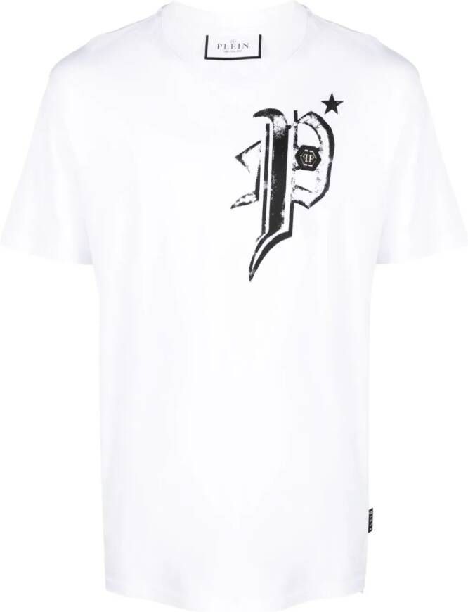 Philipp Plein T-shirt met logoprint Wit