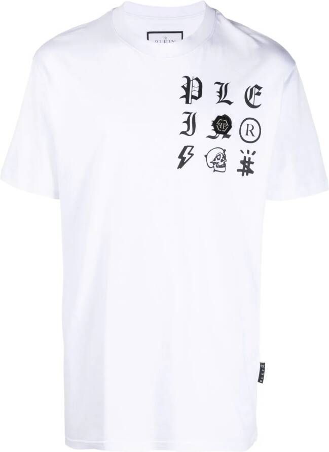 Philipp Plein T-shirt met logoprint Wit