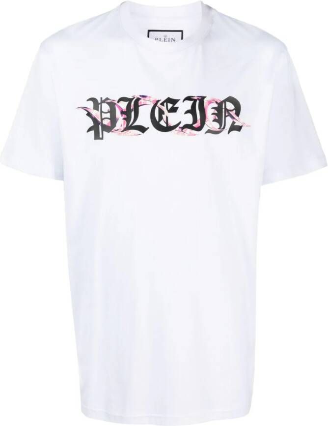 Philipp Plein T-shirt met logoprint Wit