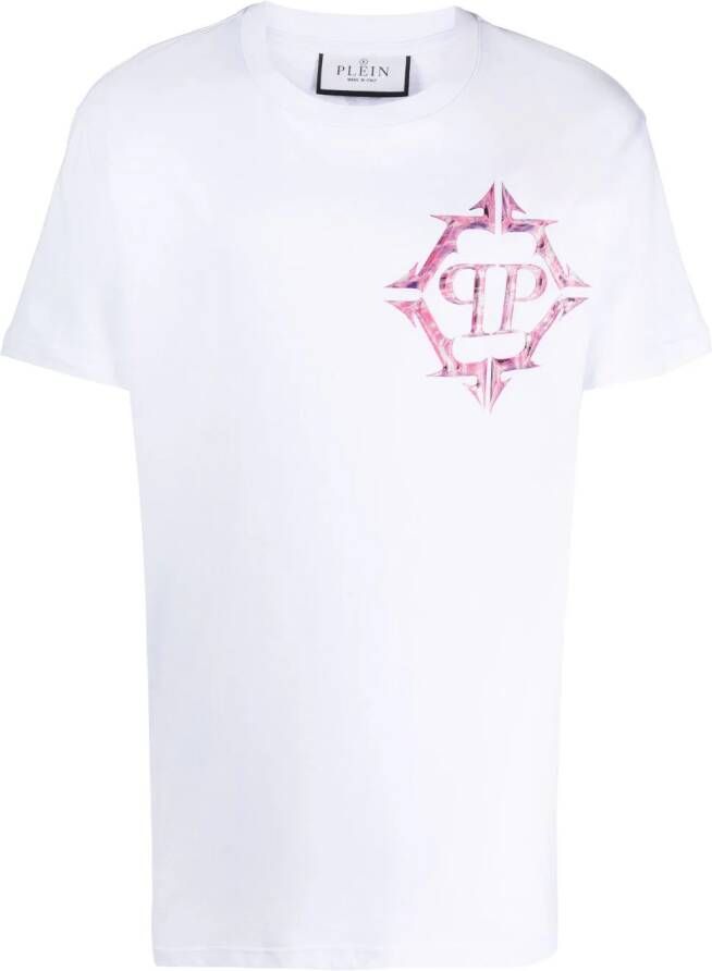 Philipp Plein T-shirt met logoprint Wit