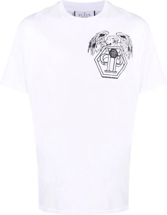 Philipp Plein T-shirt met logoprint Wit