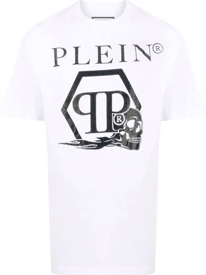 Philipp Plein T-shirt met logoprint Wit