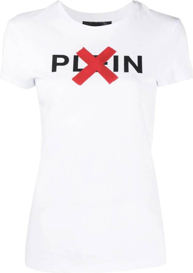 Philipp Plein T-shirt met logoprint Wit