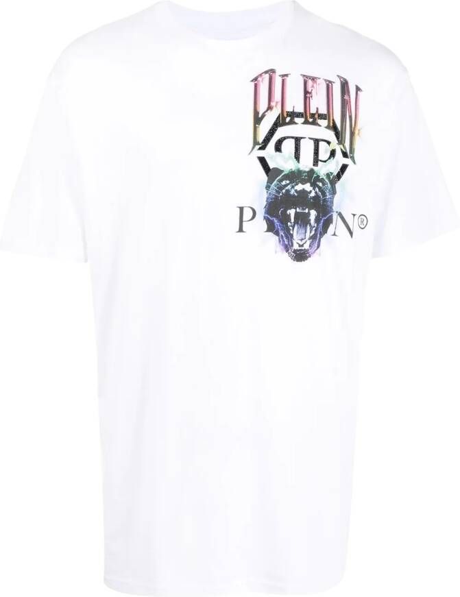 Philipp Plein T-shirt met logoprint Wit