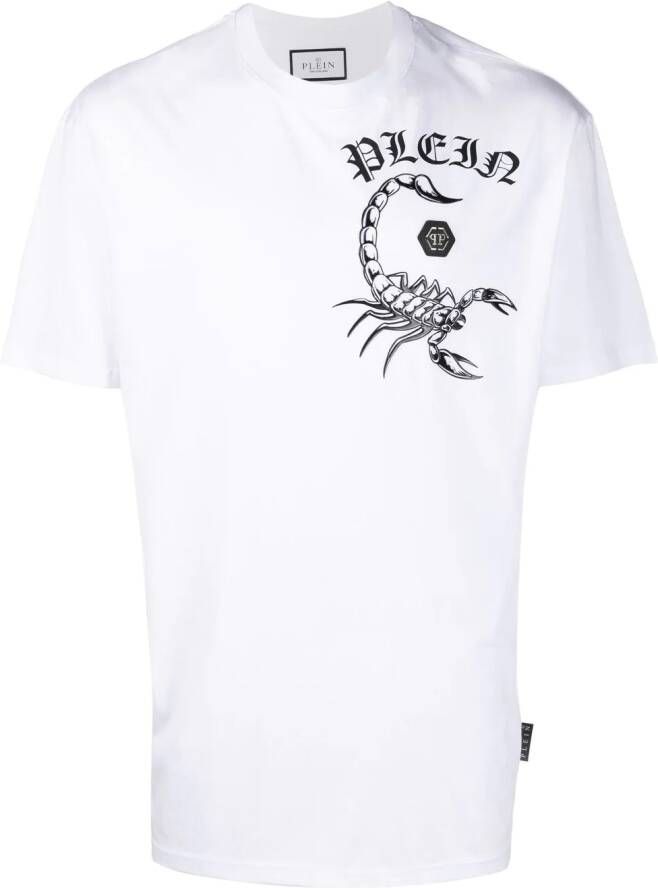 Philipp Plein T-shirt met logoprint Wit