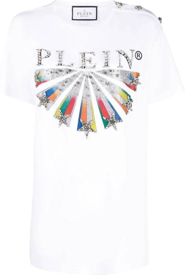 Philipp Plein T-shirt met logoprint Wit