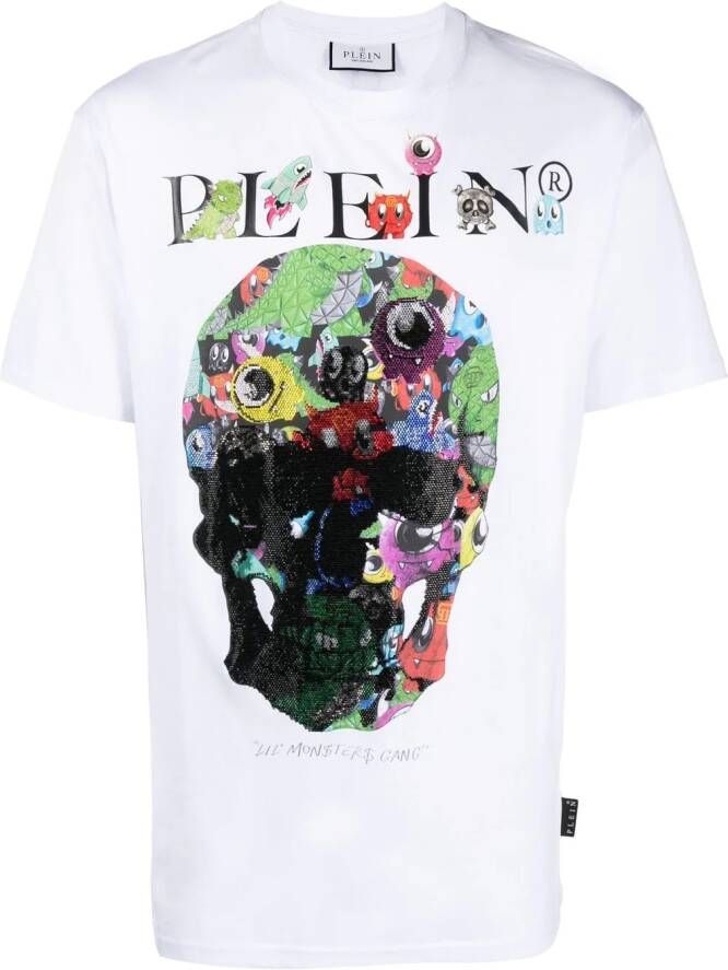 Philipp Plein T-shirt met logoprint Wit