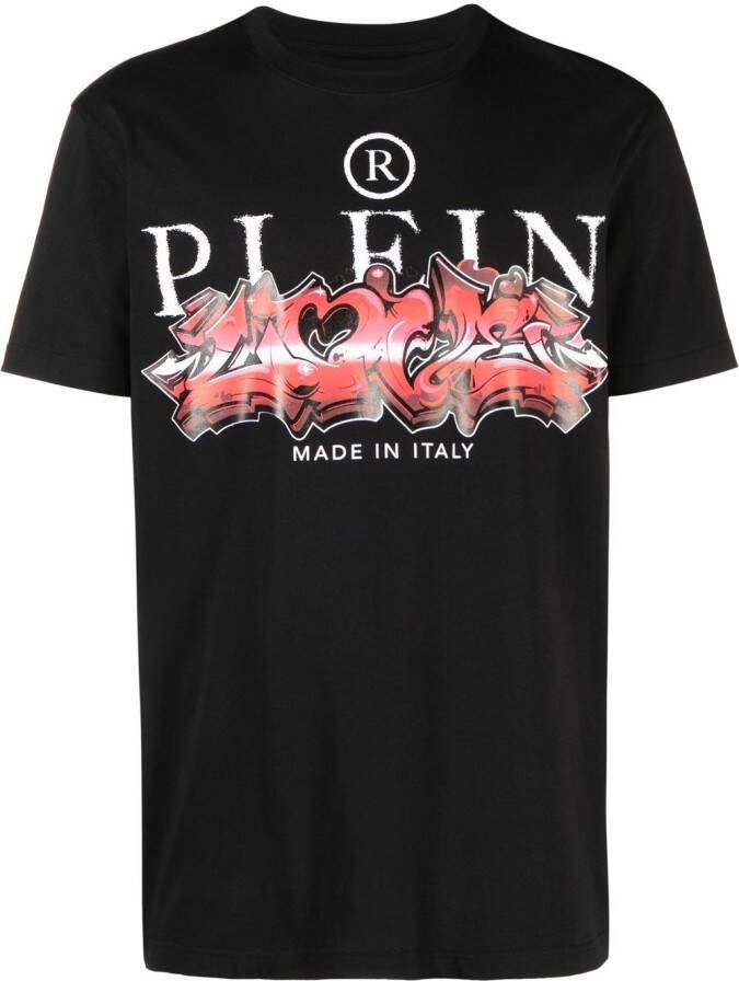 Philipp Plein T-shirt met logoprint Zwart