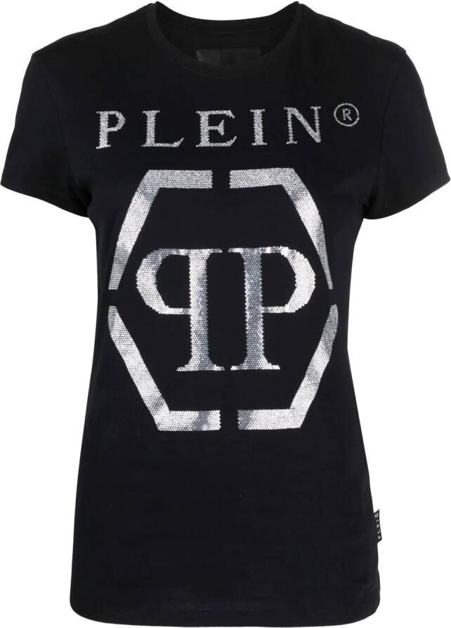 Philipp Plein T-shirt met logoprint Zwart