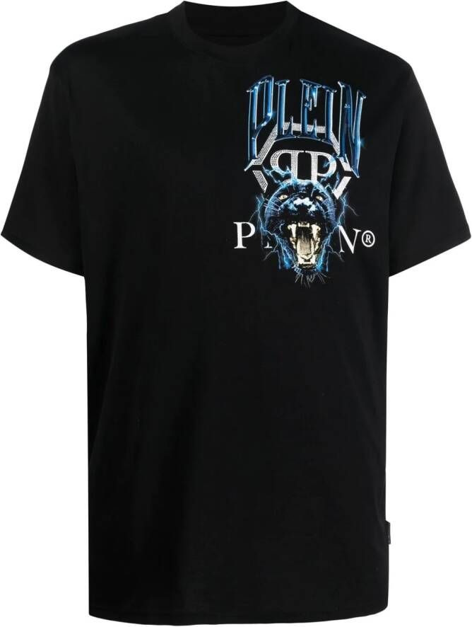 Philipp Plein T-shirt met logoprint Zwart