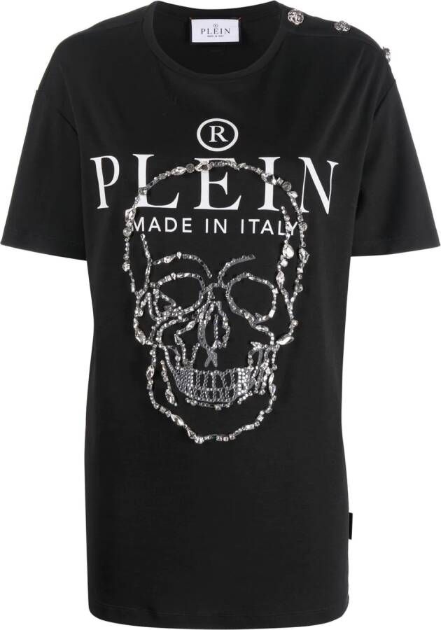 Philipp Plein T-shirt met logoprint Zwart
