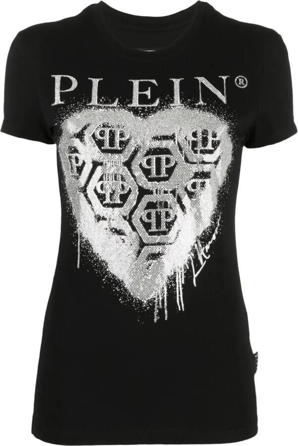 Philipp Plein T-shirt met logoprint Zwart