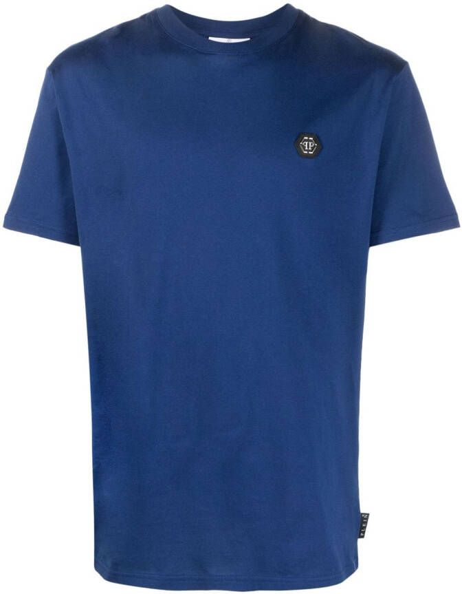 Philipp Plein T-shirt met pailletten Blauw